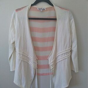 Quarter sleeve wrap sweater